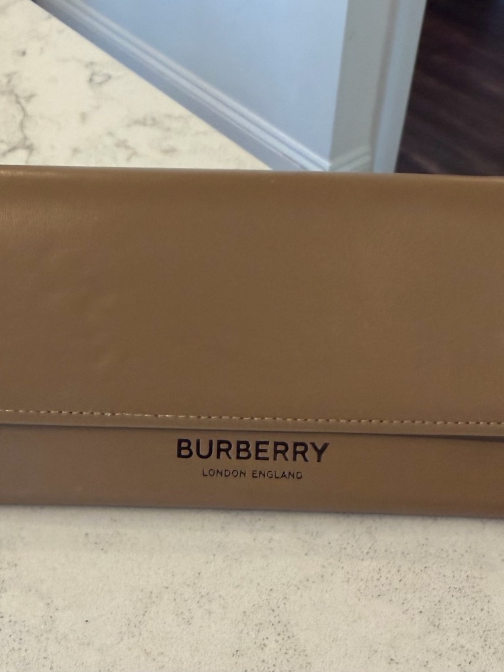 Burberry 55mm Polarized Square Cat Eye Sunglasses - Brown - Picture 6 of 7